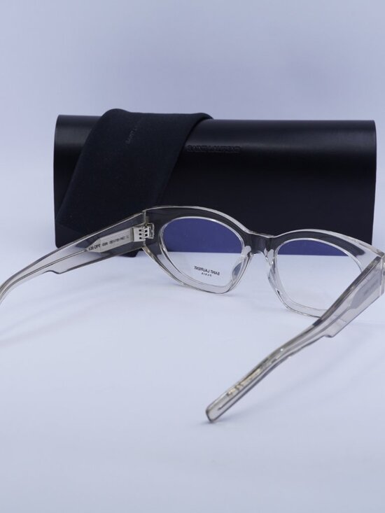 Saint Laurent SL638 OPT 004 Cat Eye Eyeglasses – Transparent Grey 55mm main image 8